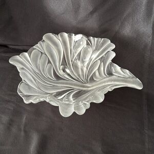 Mikasa Large Crystal Bowl Leaf Vase Frosted Glass
WALTHER Germany 80s